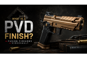 Bronze PVD-finished Fusion XP-PRO 9mm pistol on a dark background with the title What Is a PVD Finish
