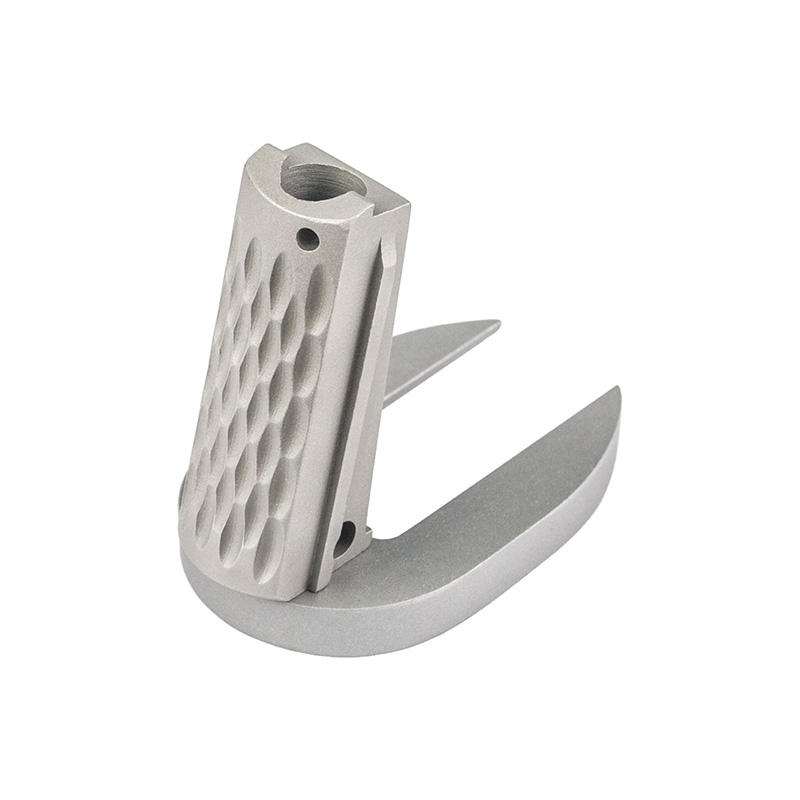 1911 Mainspring Housing + Mag-Well - Officer, Chainlink, Stainless