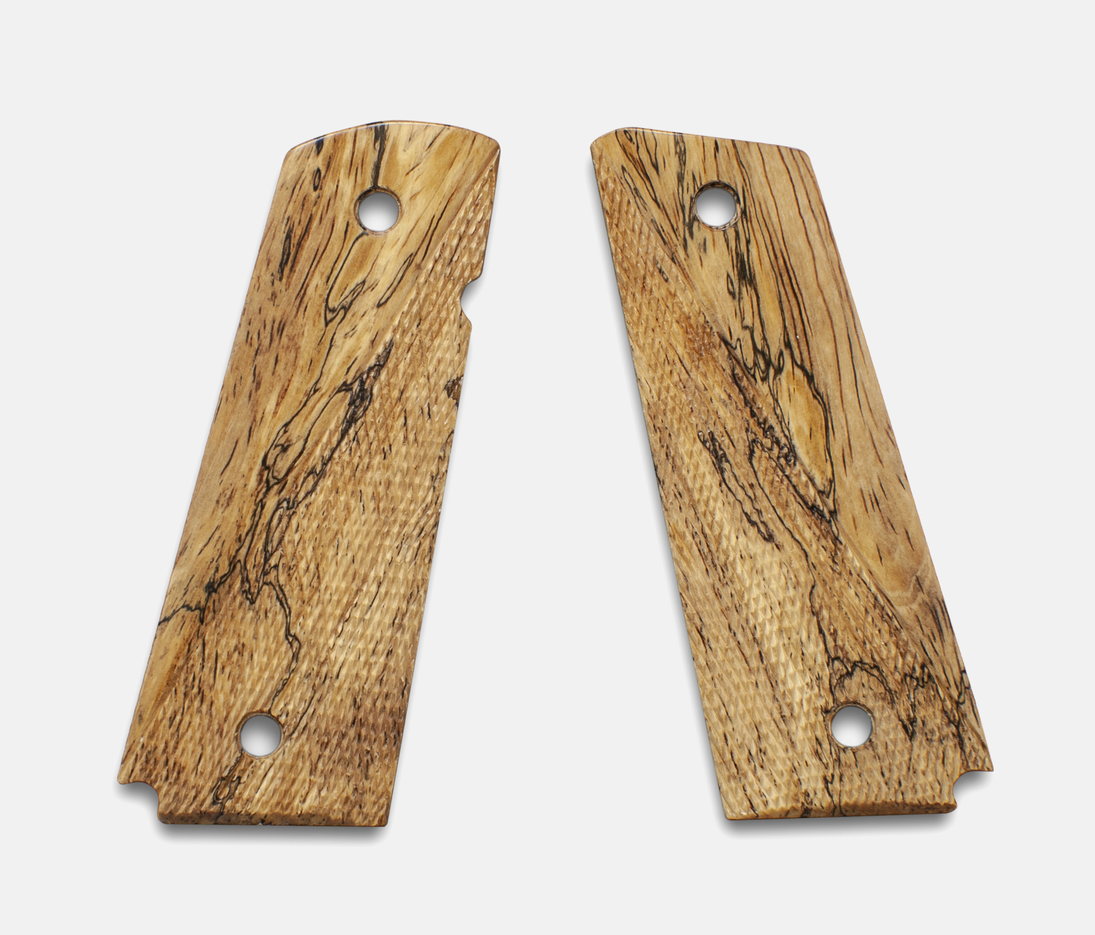 1911 Full Size Grips, White Cocobolo, Ranger Cut, Beveled Bottom