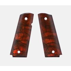 1911 Full Size Grips, Red Cocobolo, Smooth, Beveled Bottom