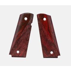 1911 Full Size Grips, Red Cocobolo, Ranger Cut, Beveled Bottom