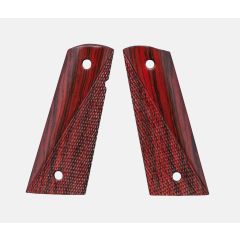 1911 Full Size Grips, Red Cocobolo, Ranger Cut, Mag-Well Bottom