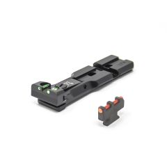 S&W RMR Rear Sight Fiber Optic Black Body With Red Plunger Front Sight