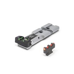 S&W RMR Rear Sight Fiber Optic Silver Body With Red Plunger Front Sight