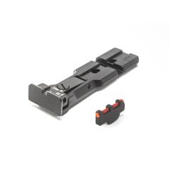S&W RMR Rear Sight Black Target Black Body With Red Pin Front Sight