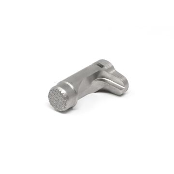 1911 Magazine Catch - Standard, Stainless Checkered