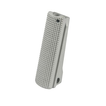 1911 Alloy Mainspring Housing - Government, Checkered, Silver