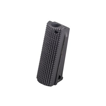 1911 Alloy Mainspring Housing - Officer, Checkered, Black