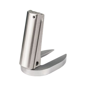 1911 Mainspring Housing + Mag-Well - Government, Plain, Stainless Polished