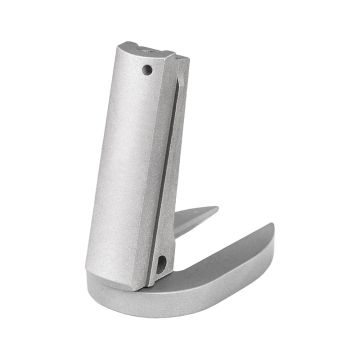 1911 Alloy Mainspring Housing + Mag-Well - Government, Plain, Silver