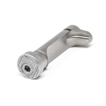 1911 Double Stack Magazine Catch - Extended, Stainless, Over-Sized Button