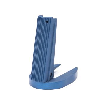 1911 Alloy Mainspring Housing + Mag-Well - Government, Serrated, Blue