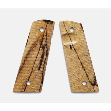 1911 Full Size Grips, Inkberry, Double Diamond Checkered, Mag-Well, Thumb Groove
