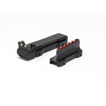 Fully Adjustable Fiber Optic Shotgun Sight Set - Ribs 6mm to 8mm
