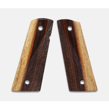 1911 Full Size Grips, 2-Tone Cocobolo, Ranger Cut, Mag-Well Bottom