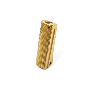1911 Alloy Mainspring Housing - Government, Checkered, Gold