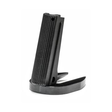 1911 Mainspring Housing + Mag-Well - Government, Serrated, Black