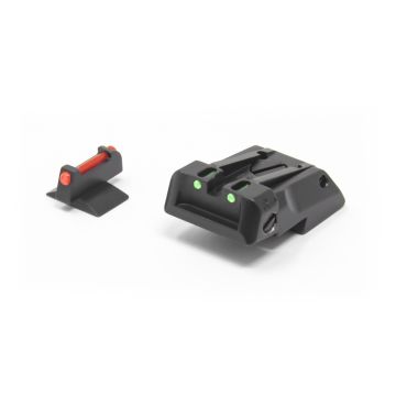 1911 Standard Dovetail - Fiber Optic Adjustable Sight Set Contour Front Sight 