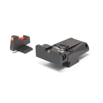 Browning High Power with Front Dovetail - Black Target with Fiber Adj Sight Set