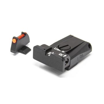 Beretta 8000 Cougar, 92A1, 98A1, M9A3, 90TWO - Black Target With Fiber Front Adjustable Sight Set