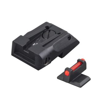 1911 Standard Dovetail - Black Target Adjustable Sight Set Flat Front Sight 