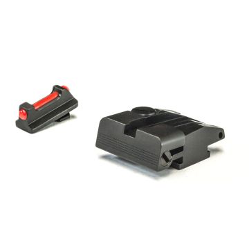 Walther - PPQ, P99, PPQM2 - Black Target with Fiber Front Adjustable Sight Set