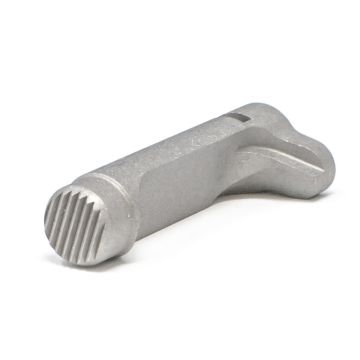 1911 Double Stack Magazine Catch - Extended, Stainless Serrated