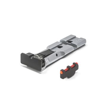 S&W RMR Rear Sight Black Target Silver Body With Red Pin Front Sight