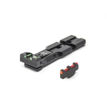 S&W RMR Rear Sight Fiber Optic Black Body With Red Pin Front Sight