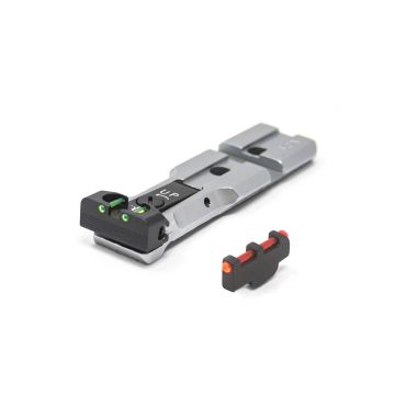 S&W RMR Rear Sight Fiber Optic Silver Body With Red Pin Front Sight