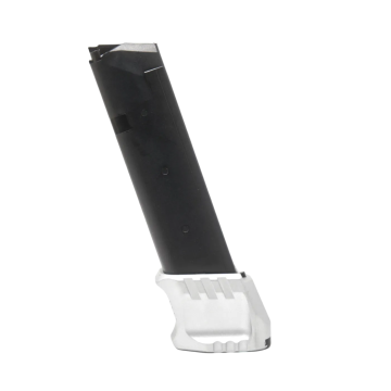 Fusion +5 Magazine Extension Kit for Magazines Compatible with GLOCK G17 Pistols - Silver (XP Pro Compatible)