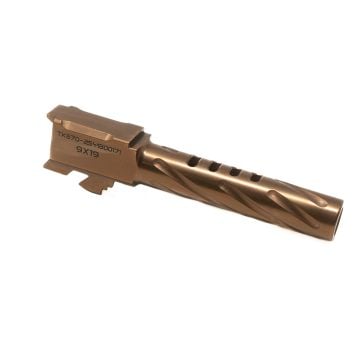 XF Pro 9MM Ported Barrel – 4" Fluted – Compatible with GLOCK Gen 4 Pistols – Bronze