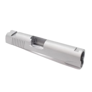 4.25" 1911 slide commander with thick rear cocking serrations novak sight cuts and a swept cut dustcover