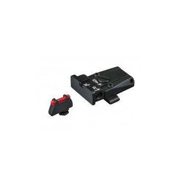 LPA Black Target and Fiber Optic Front Adjustable Sight Set for Compatible GLOCK Pistols