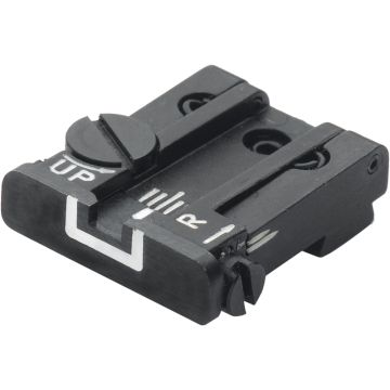 LPA White Outline Adjustable Rear Sight for Compatible GLOCK Pistols