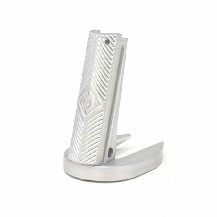 1911 Mainspring Housing + Mag-Well - Government, Fusion Chevron, Stainless