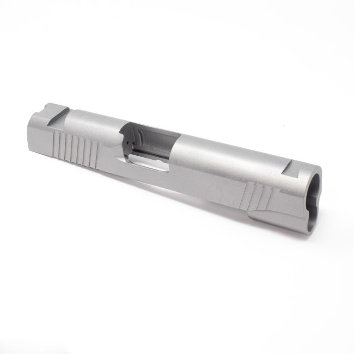 1911 slide - commander 4.25" with novak sight cuts with thick front and rear cocking serrations