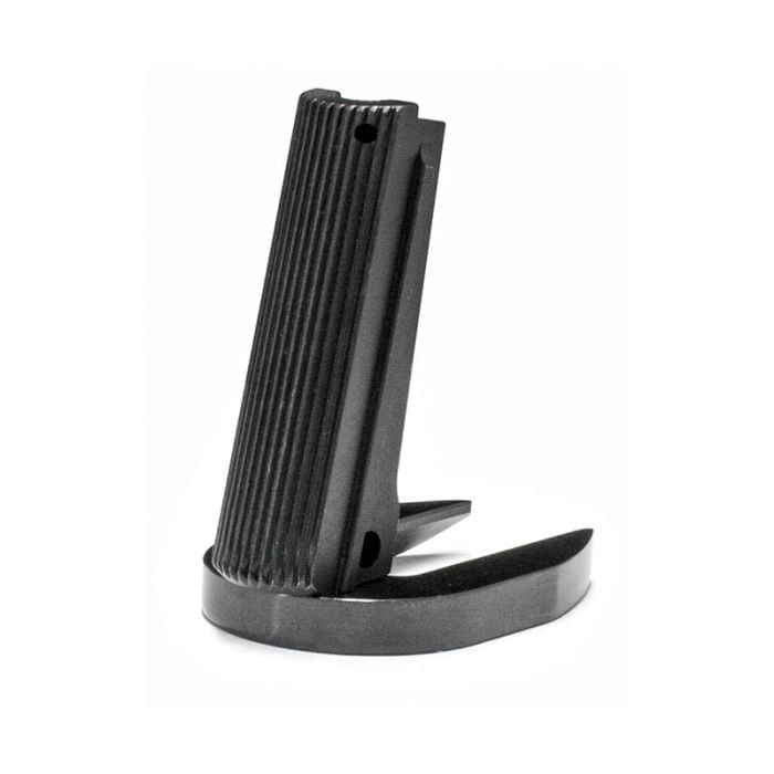 1911 Alloy Mainspring Housing + Mag-Well - Government, Serrated, Black