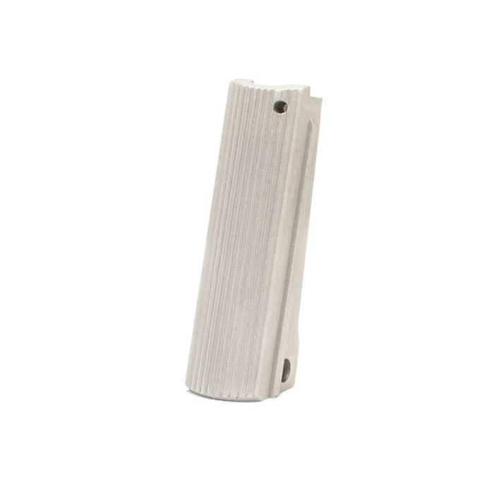 1911 Alloy Mainspring Housing - Government, Serrated, Silver