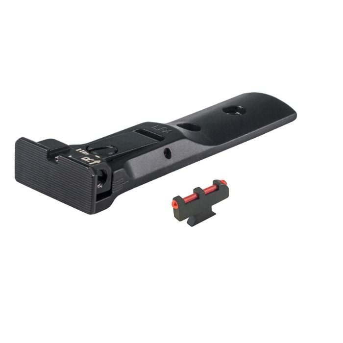 Revolver Sight Set - For Smith & Wesson, Rear Adj Sight, Black Target w/ Fiber