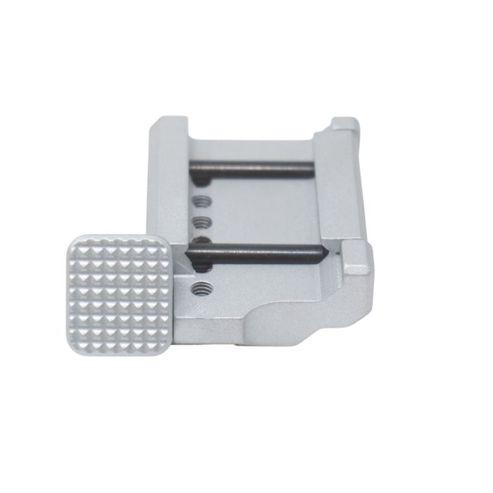 Universal Picatinny Rail Mount Thumb Ledge Gas Pedal - Chrome