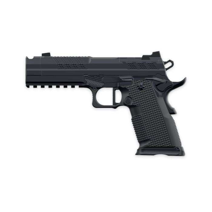 Fusion XP COMP 9mm, Black, Ambi Thumb Rest, left side Fusion XP COMP 9mm, Black, Ambi Thumb Rest, left side