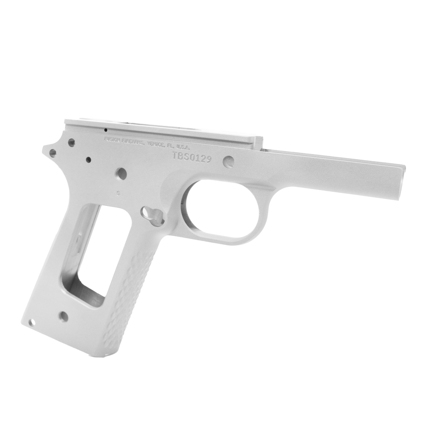 1911 Government Frame - Stainless - Chainlink Front Strap — Fusion