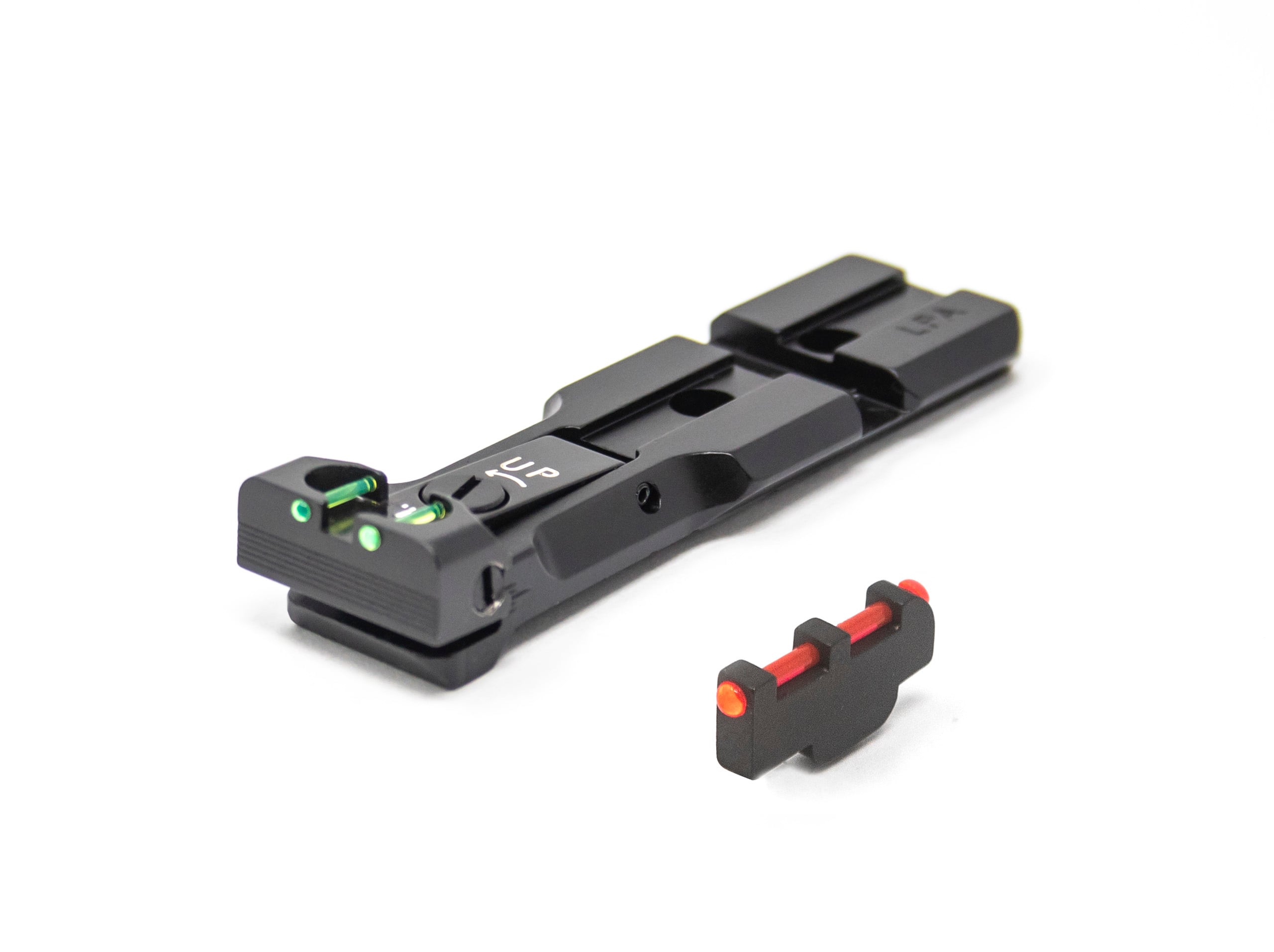 Pse Razorback Sight S&W RMR Rear Sight Fiber Optic Black Body With Red Pin Front Sight ...