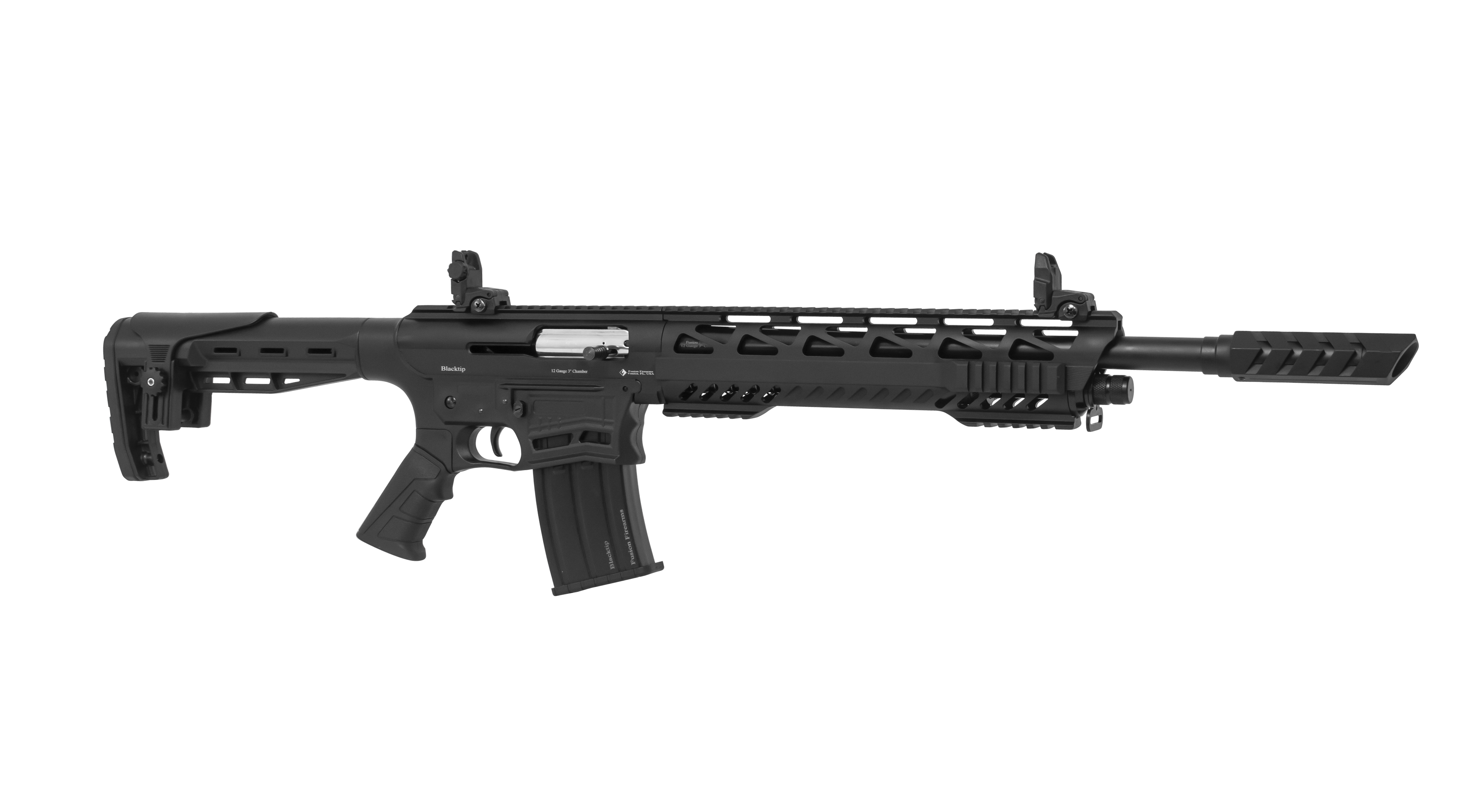 A soldier in a trench with a shotgun