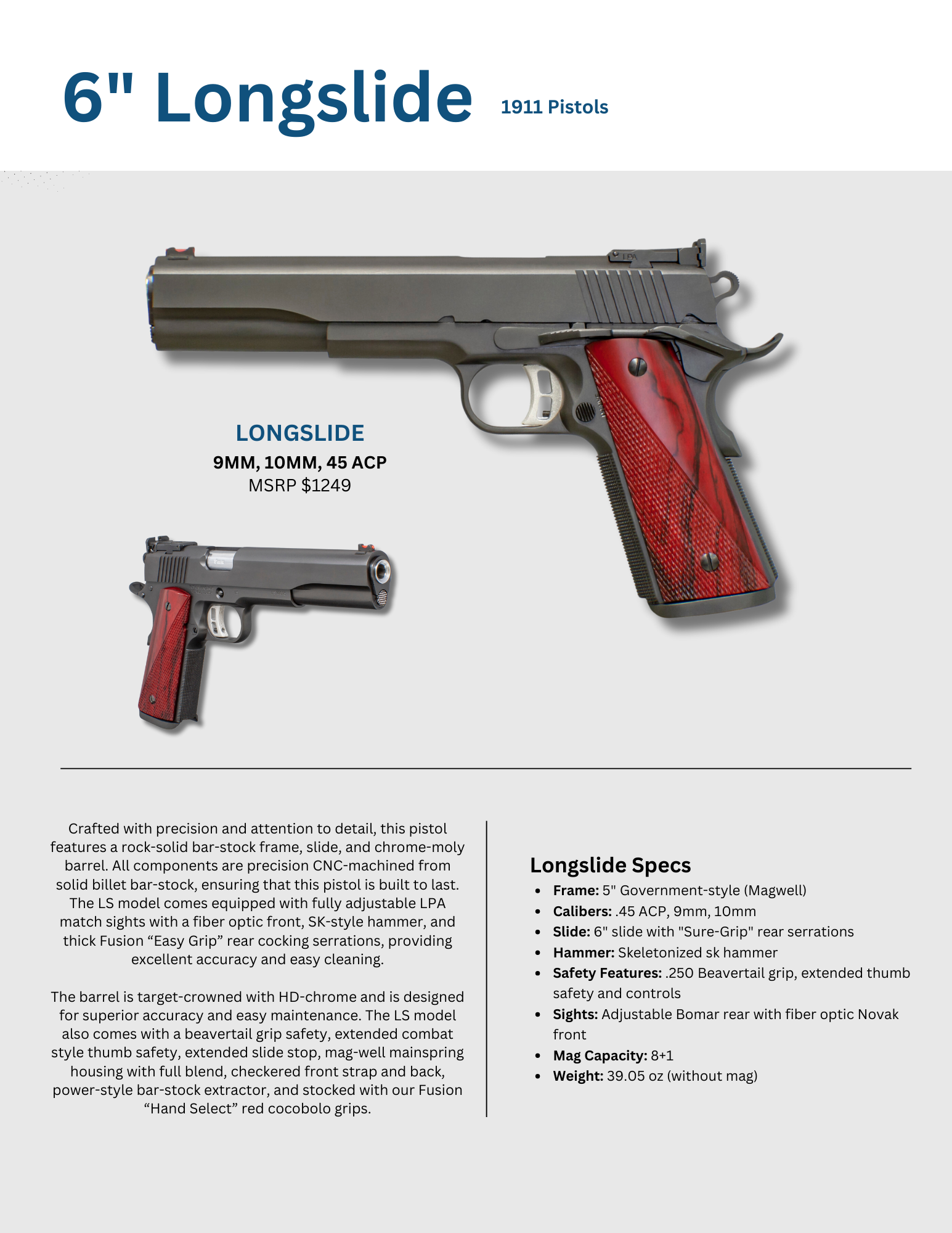 Freedom Series 1911 Pistol Line 2024